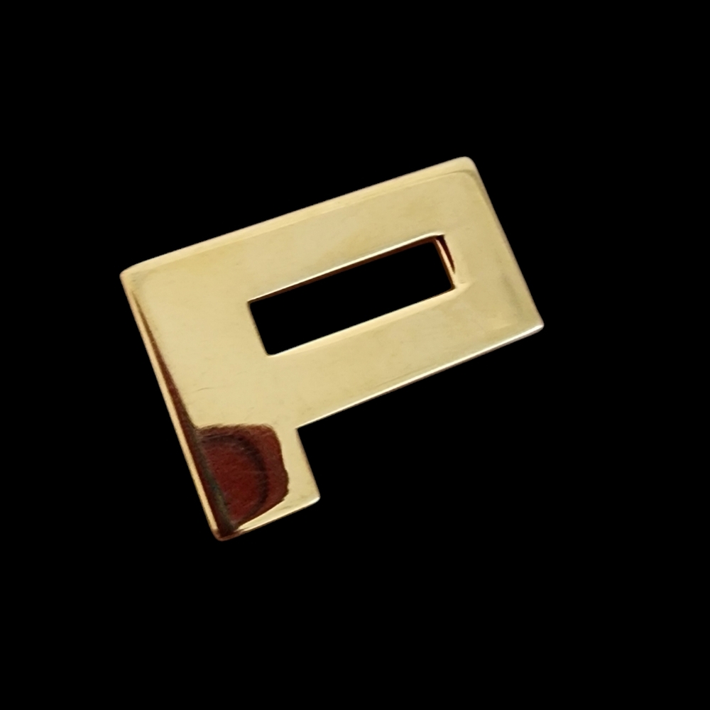 Monet vintage brooch vintage pin initial P retro Y2K gold tone